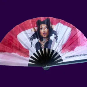 Ms. Pat Red and White Fan
